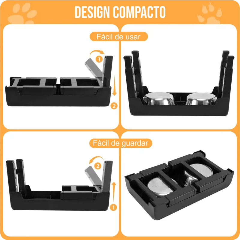 Alimentador Elevado e Ajustável para Pet