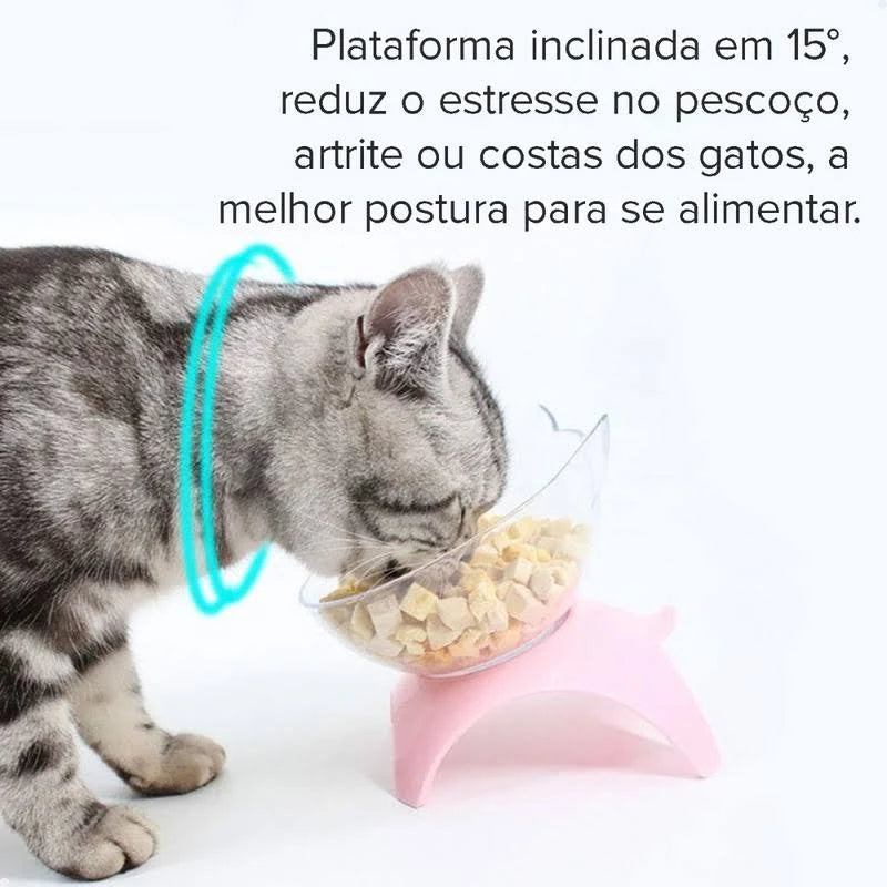 Comedouro Bebedouro para Gatos Ergonômico